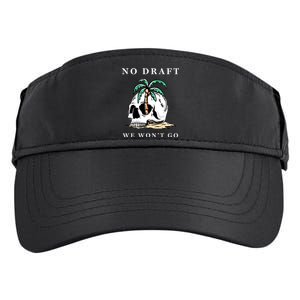 No Military Draft | Anti War Peace Adult Drive Performance Visor