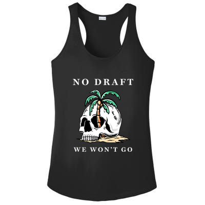 No Military Draft | Anti War Peace Ladies PosiCharge Competitor Racerback Tank