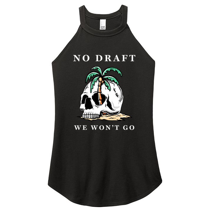 No Military Draft | Anti War Peace Women's Perfect Tri Rocker Tank