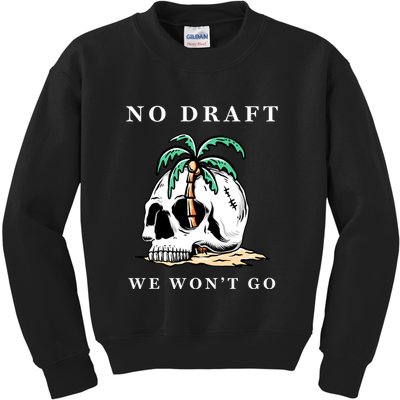 No Military Draft | Anti War Peace Kids Sweatshirt