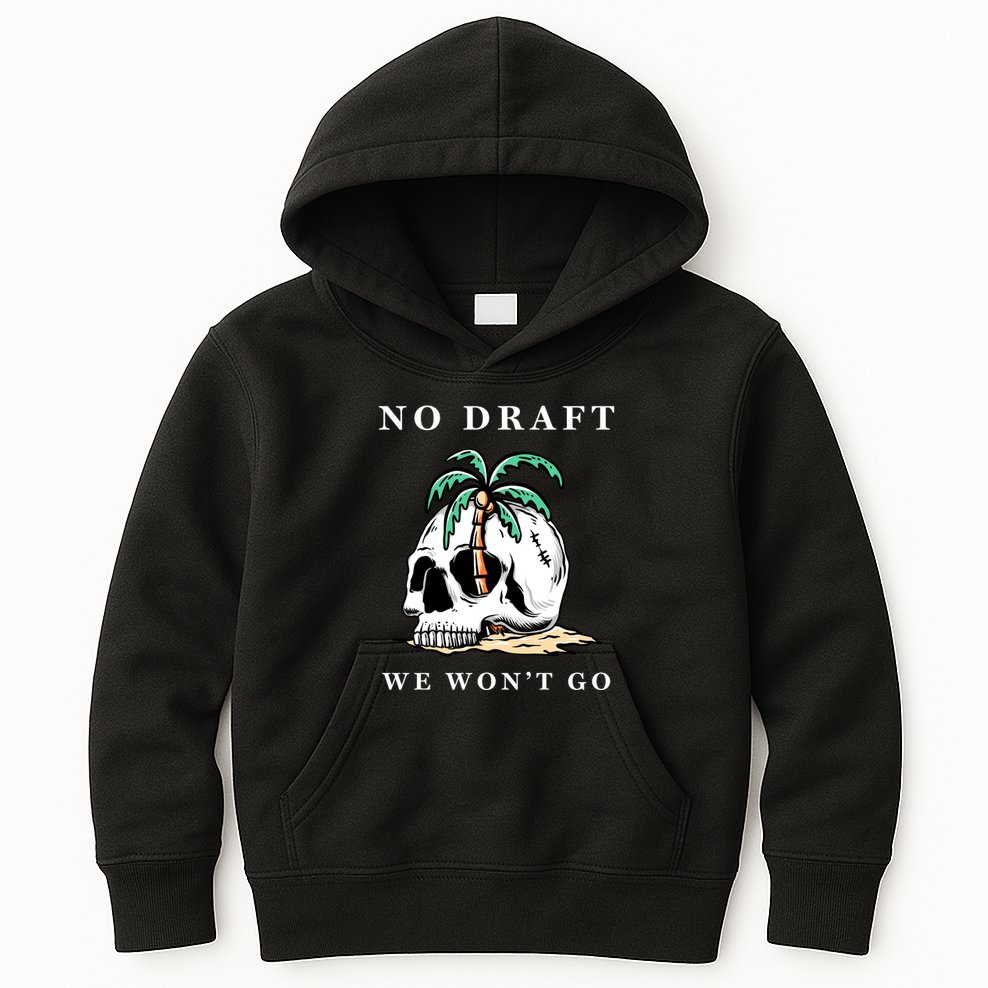 No Military Draft | Anti War Peace Kids Hoodie
