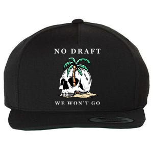 No Military Draft | Anti War Peace Wool Snapback Cap