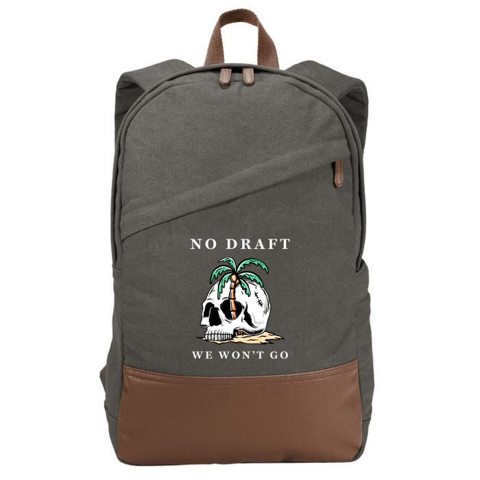 No Military Draft | Anti War Peace Cotton Canvas Backpack