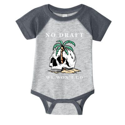 No Military Draft | Anti War Peace Infant Baby Jersey Bodysuit