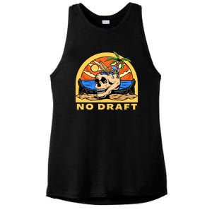 No Military Draft | Anti War Peace Ladies PosiCharge Tri-Blend Wicking Tank