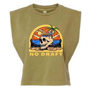 No Military Draft | Anti War Peace Garment-Dyed Women's Muscle Tee