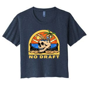 No Military Draft | Anti War Peace Women's Crop Top Tee