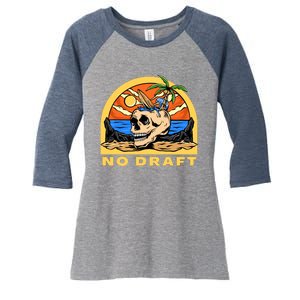 No Military Draft | Anti War Peace Women's Tri-Blend 3/4-Sleeve Raglan Shirt