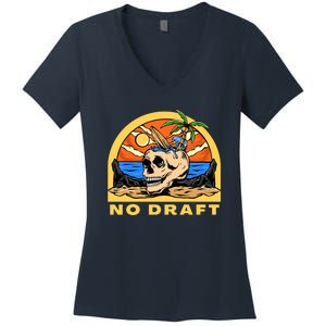 No Military Draft | Anti War Peace Women's V-Neck T-Shirt