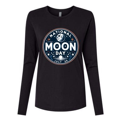 National Moon Day Great Gift Womens Cotton Relaxed Long Sleeve T-Shirt