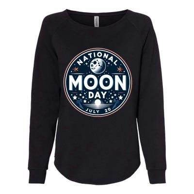 National Moon Day Great Gift Womens California Wash Sweatshirt