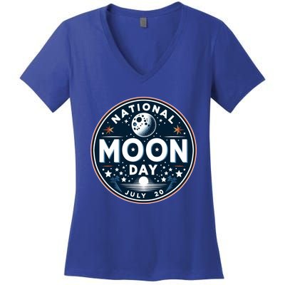 National Moon Day Great Gift Women's V-Neck T-Shirt