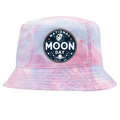 National Moon Day Great Gift Tie-Dyed Bucket Hat