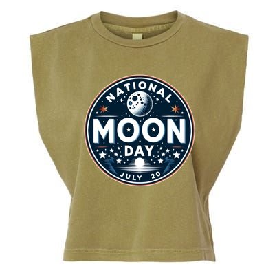 National Moon Day Great Gift Garment-Dyed Women's Muscle Tee