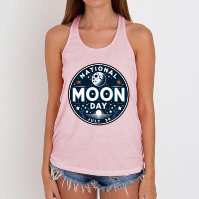 National Moon Day Great Gift Women's Knotted Racerback Tank