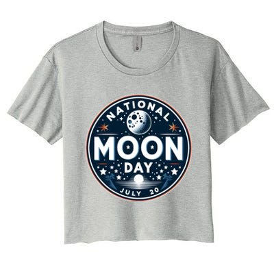 National Moon Day Great Gift Women's Crop Top Tee