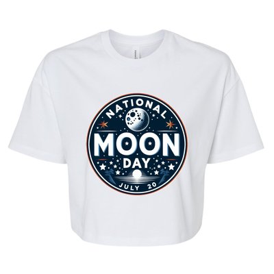 National Moon Day Great Gift Bella+Canvas Jersey Crop Tee