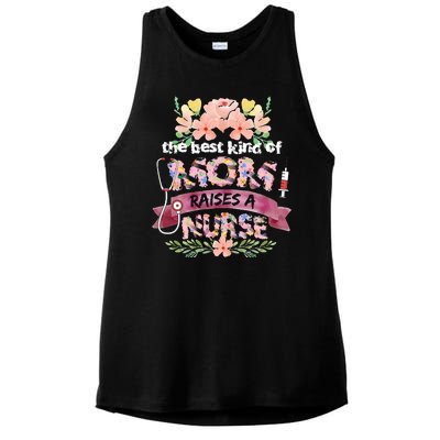 Nurses Mother's Day The Best Kind Of Mom Raises A Nurse Ladies PosiCharge Tri-Blend Wicking Tank