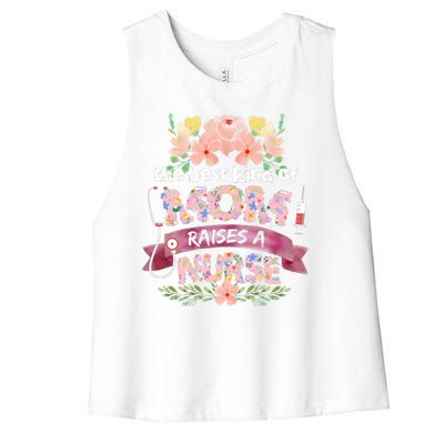 Nurses Mother's Day The Best Kind Of Mom Raises A Nurse Women's Racerback Cropped Tank