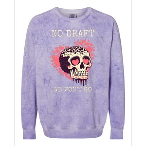 No Military Draft | Anti War Peace Colorblast Crewneck Sweatshirt