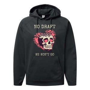 No Military Draft | Anti War Peace Performance Fleece Hoodie