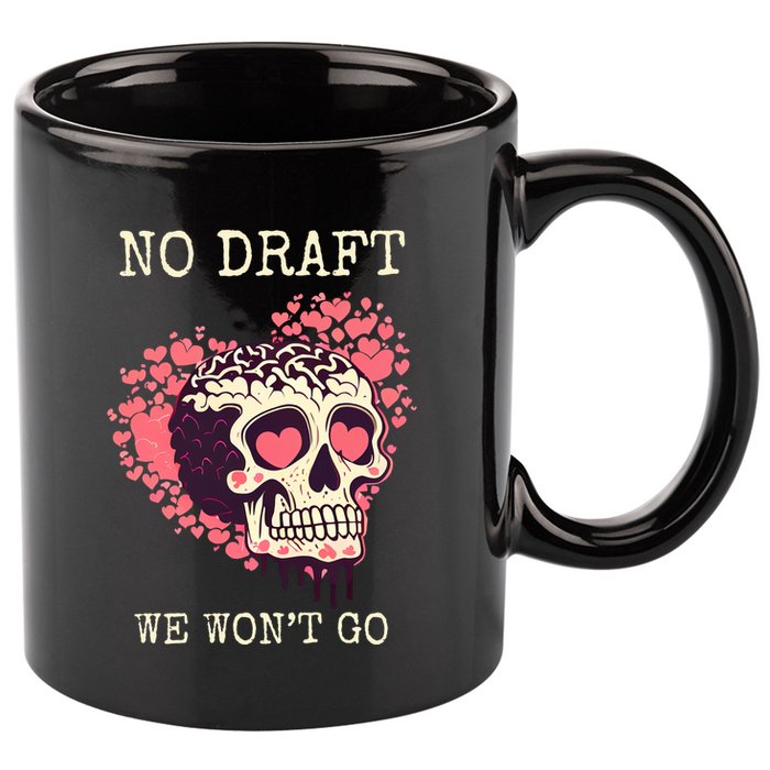 No Military Draft | Anti War Peace 11oz C Handle Ceramic Mug