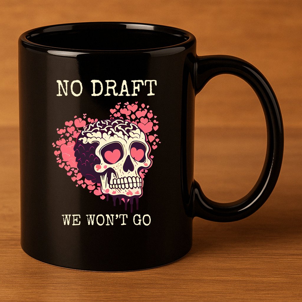 No Military Draft | Anti War Peace 11oz C Handle Ceramic Mug