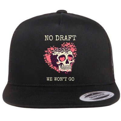 No Military Draft | Anti War Peace Flatbill Hat