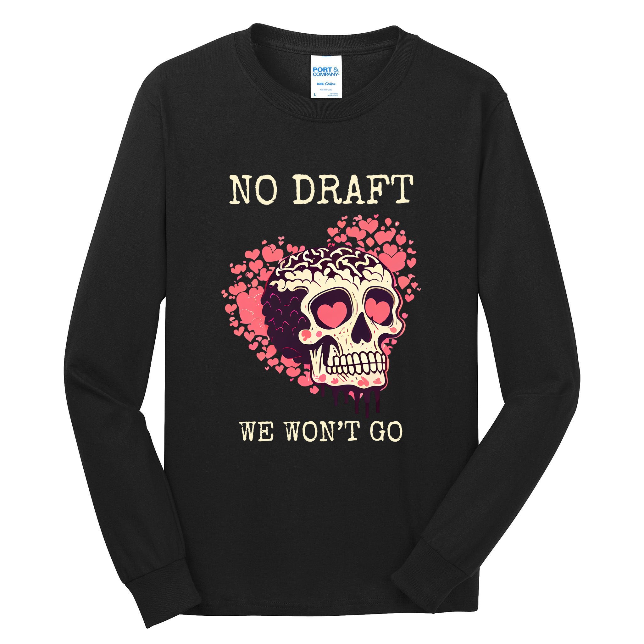 No Military Draft | Anti War Peace Tall Long Sleeve T-Shirt