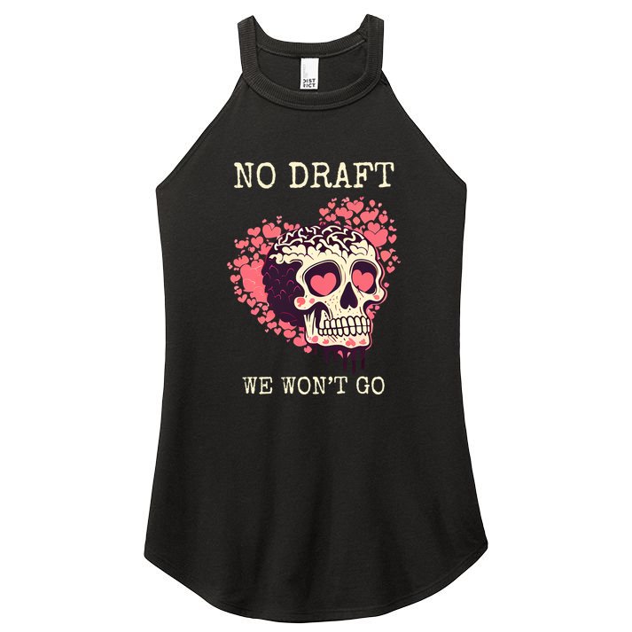 No Military Draft | Anti War Peace Women's Perfect Tri Rocker Tank