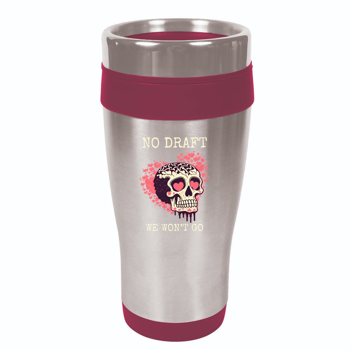 No Military Draft | Anti War Peace 16oz Travel Tumbler