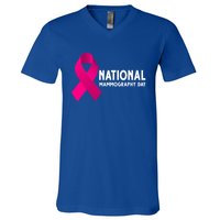 National Mammography Day Cool Gift V-Neck T-Shirt