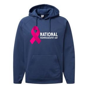 National Mammography Day Cool Gift Performance Fleece Hoodie