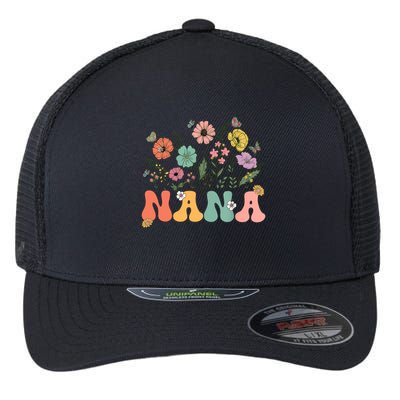 Nana Mothers Day For Grandma Wildflower Floral Women  Flexfit Unipanel Trucker Cap