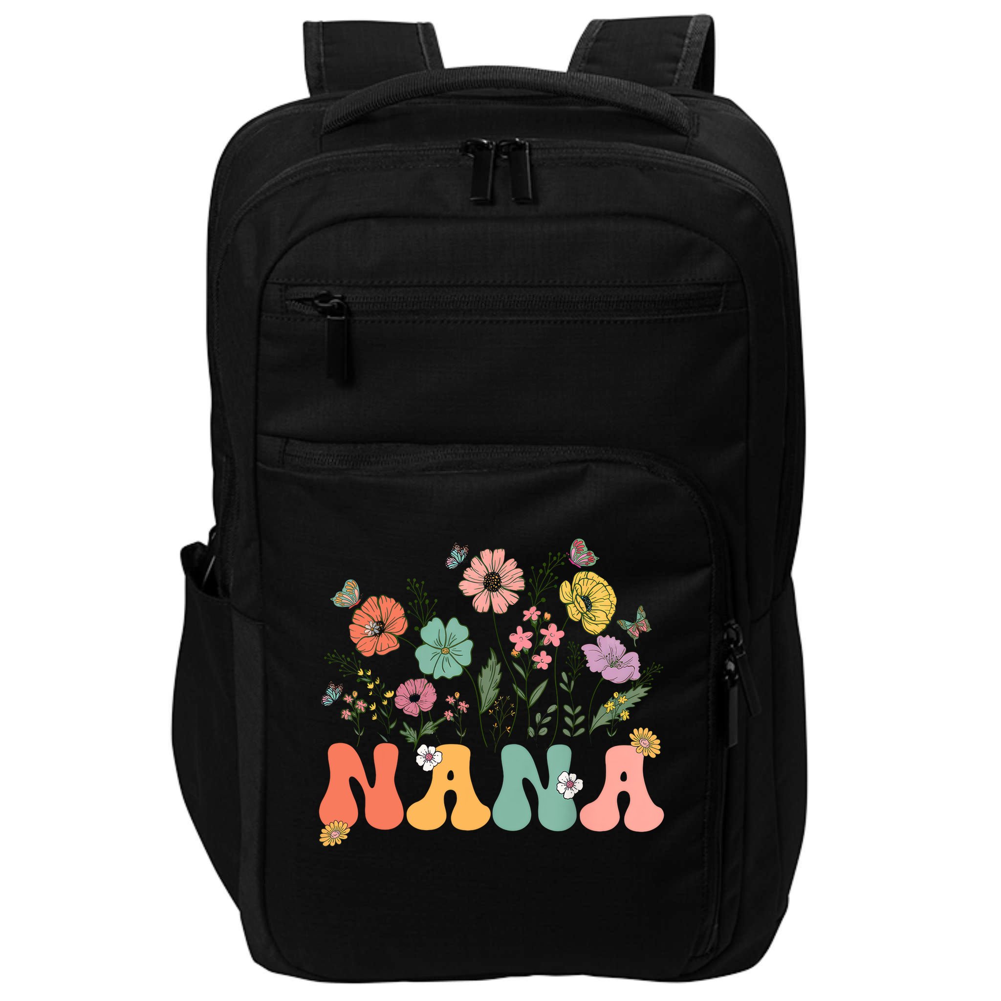 Nana Mothers Day For Grandma Wildflower Floral Women  Impact Tech Backpack
