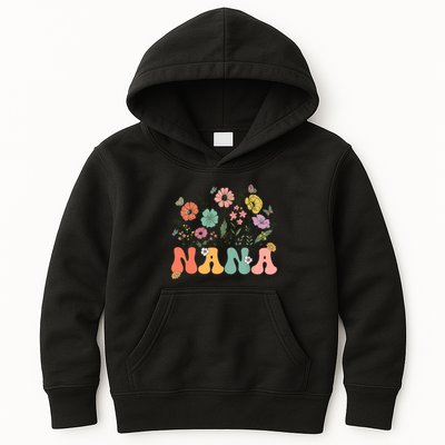 Nana Mothers Day For Grandma Wildflower Floral Women  Kids Hoodie