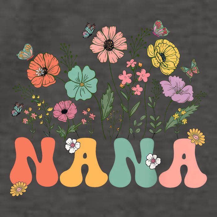 Nana Mothers Day For Grandma Wildflower Floral Women  Vector Backpack