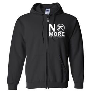 No More End Gun Violence Gun Control Wear Orange Full Zip Hoodie