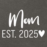 New Mom Est. 2025 Cotton Canvas Backpack