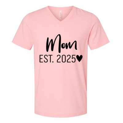 New Mom Est. 2025 V-Neck T-Shirt