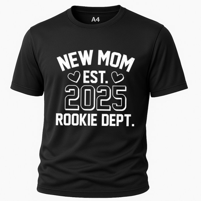 New Mom Est 2025 Rookie Department Cooling Performance Crew T-Shirt