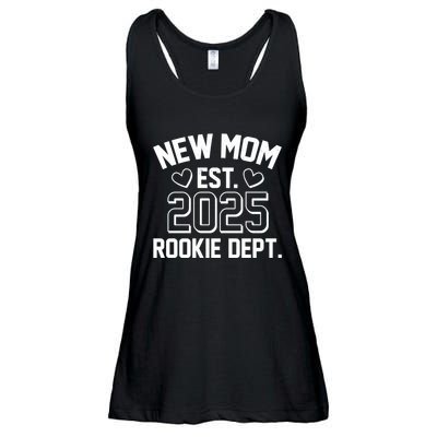 New Mom Est 2025 Rookie Department Ladies Essential Flowy Tank