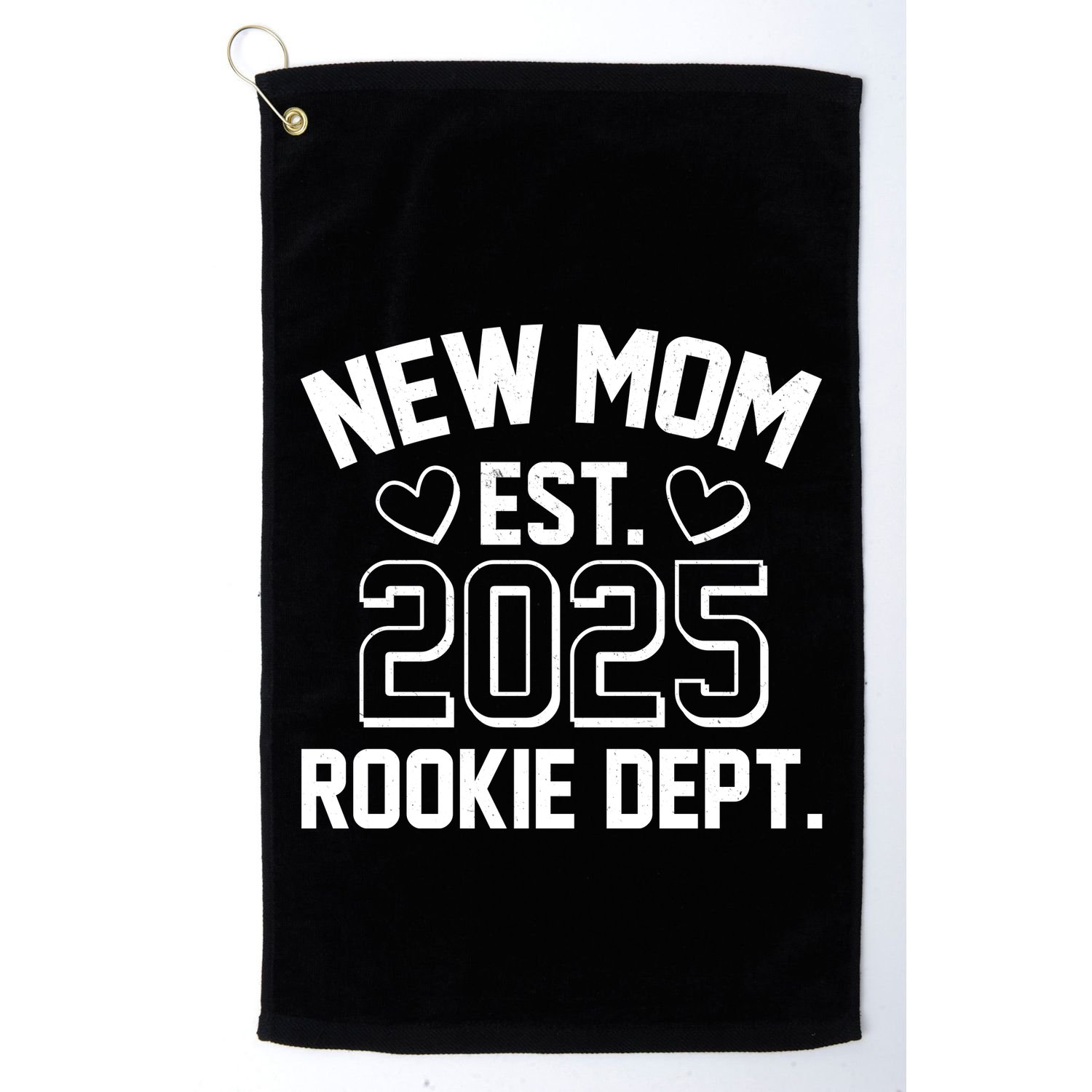 New Mom Est 2025 Rookie Department Golf Towel