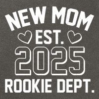 New Mom Est 2025 Rookie Department Cotton Canvas Backpack