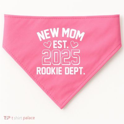 New Mom Est 2025 Rookie Department USA-Made Doggie Bandana