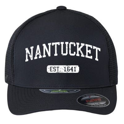 Nantucket Massachusetts Est 1641 Gift Flexfit Unipanel Trucker Cap