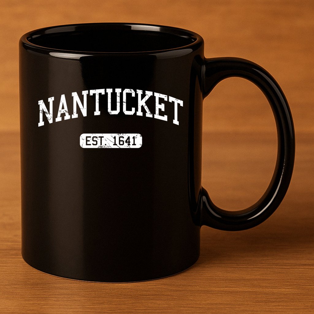 Nantucket Massachusetts Est 1641 Gift 11oz C Handle Ceramic Mug