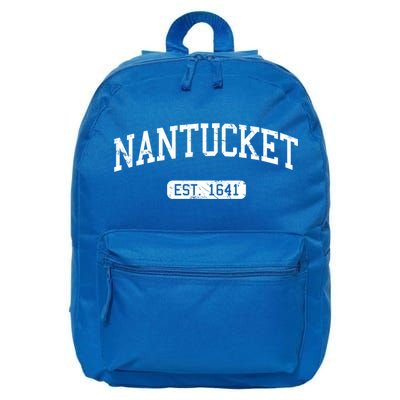 Nantucket Massachusetts Est 1641 Gift 16 in Basic Backpack