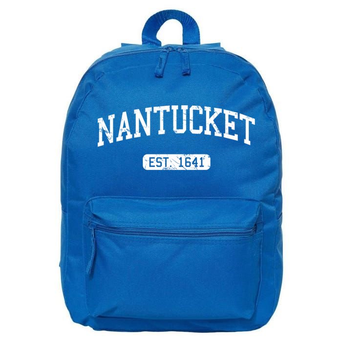 Nantucket Massachusetts Est 1641 Gift 16 in Basic Backpack