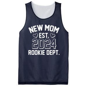 New Mom Est 2024 Rookie Department Mesh Reversible Basketball Jersey Tank